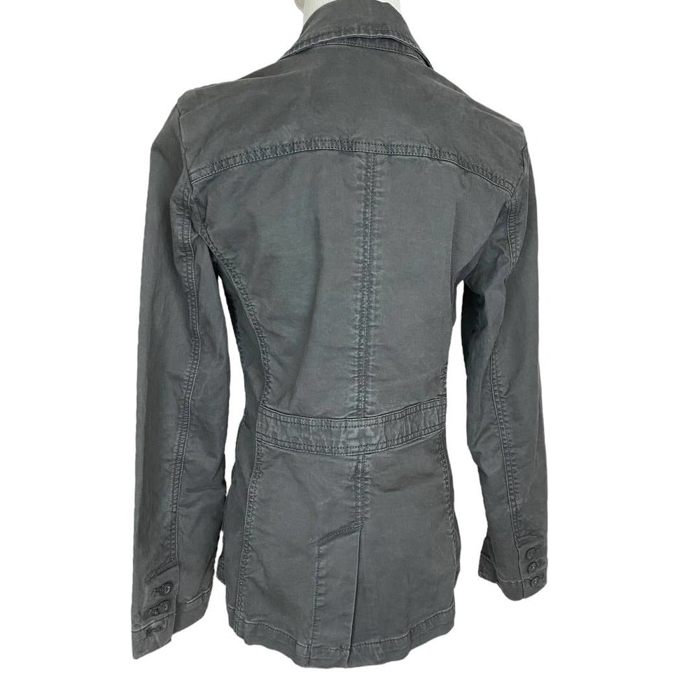 Eddie Bauer Legend Wash Gray Stretch Canvas Blazer Jacket Size 4 - Picture 2 of 7